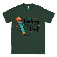 Sports Green teaching i̇s a work of heart Classic Tee - JahusDesignShop