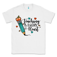 White teaching i̇s a work of heart Classic Tee - JahusDesignShop