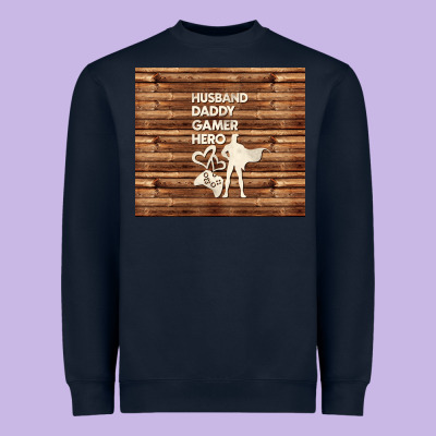 Husband Daddy Gamer Hero Heavyweight Sweatshirt Designed By Tumblerdesignbyshophia