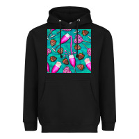 Black valentines day champagne and strawberry Heavyweight Hoodie - BundleAndBundleShop