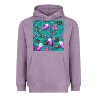 Lavender valentines day champagne and strawberry Heavyweight Hoodie - BundleAndBundleShop