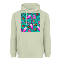 Matcha valentines day champagne and strawberry Heavyweight Hoodie - BundleAndBundleShop