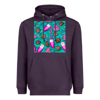Plum valentines day champagne and strawberry Heavyweight Hoodie - BundleAndBundleShop
