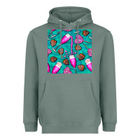 Valentines Day Champagne And Strawberry Heavyweight Hoodie | Teevron