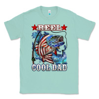 Seafoam Reel Cool Dad Bass 4th of July Classic Tee - LillyAllenDesigns