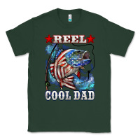 Sports Green Reel Cool Dad Bass 4th of July Classic Tee - LillyAllenDesigns