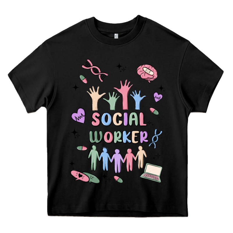 Social Worker Heavy Core Tee by MaliasSmallBusiness | Teevron