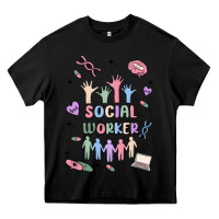 Black social worker Heavy Core Tee - MaliasSmallBusiness
