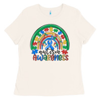 Bone autism awareness rainbow Ladies Tee - MaliasSmallBusiness