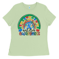 Matcha autism awareness rainbow Ladies Tee - MaliasSmallBusiness