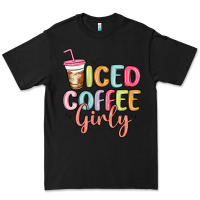 Black iced coffee girly Premium Tee - MaliasSmallBusiness