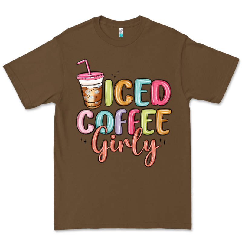 Iced Coffee Girly Premium Tee by MaliasSmallBusiness | Teevron