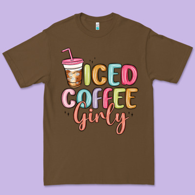 Iced Coffee Girly Premium Tee Designed By Maliassmallbusiness