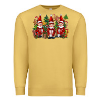 Antique Gold Christmas Elfs Premium Sweatshirt - FaDigitalArtStudio