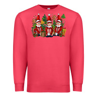 Cardinal Christmas Elfs Premium Sweatshirt - FaDigitalArtStudio