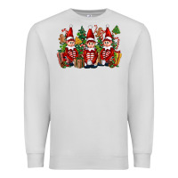 Dove Grey Christmas Elfs Premium Sweatshirt - FaDigitalArtStudio