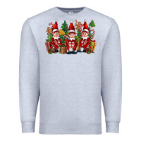 Heather Grey Christmas Elfs Premium Sweatshirt - FaDigitalArtStudio