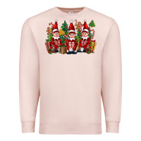 Pale Pink Christmas Elfs Premium Sweatshirt - FaDigitalArtStudio