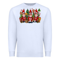 White Christmas Elfs Premium Sweatshirt - FaDigitalArtStudio