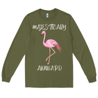 Army Green Majestically Awkward Long Sleeve Tee - Bettercallsaul