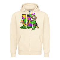 Sandshell louisiana map alligator mardi gras olivia Zipper Hoodie - OliviaCreatesArt