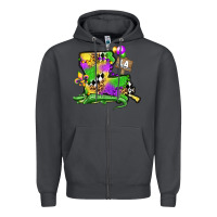 Smoke louisiana map alligator mardi gras olivia Zipper Hoodie - OliviaCreatesArt