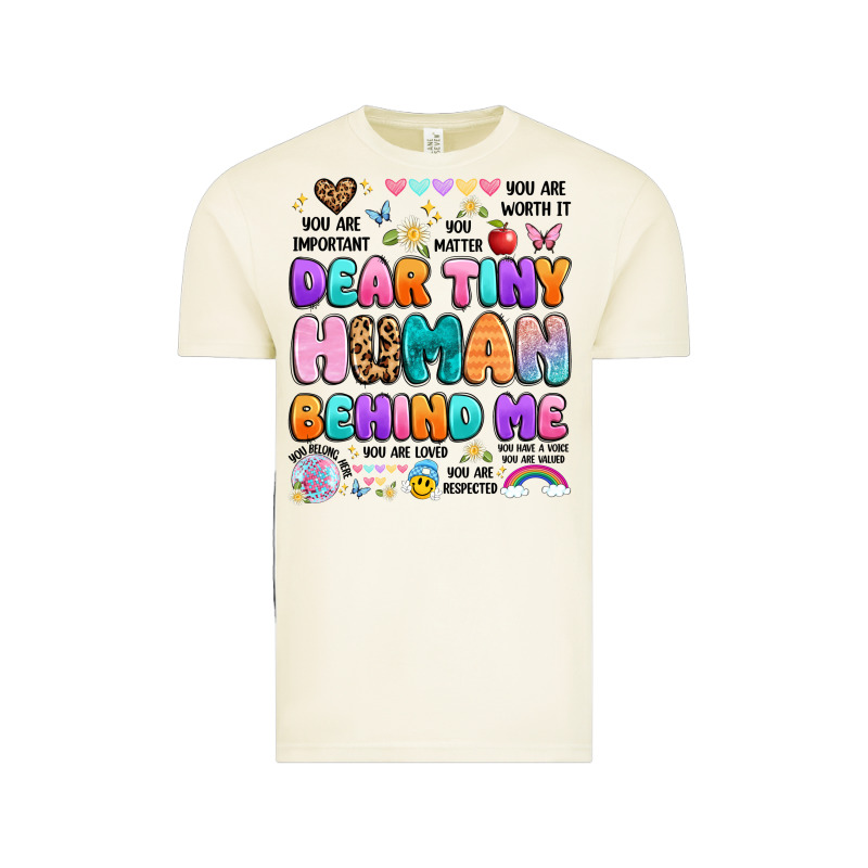 Dear Tiny Human Behind Me Vintage Tee by Artiststas | Teevron