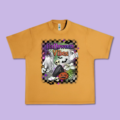 Halloween Vibes Urban Heavy Tee Designed By Barkaloodesign