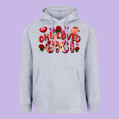 One Loved Gigi Heavyweight Hoodie Designed By Fadigitalartstudio