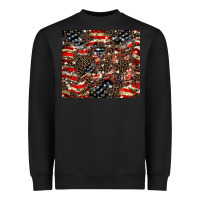 Black American flag leopard tumbler Heavyweight Sweatshirt - HowdyJamesFarm