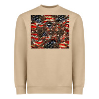 American Flag Leopard Tumbler Heavyweight Sweatshirt | Teevron
