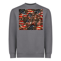 Storm American flag leopard tumbler Heavyweight Sweatshirt - HowdyJamesFarm