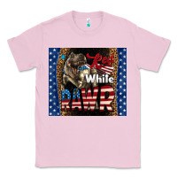 Bubblegum Pink Western Red White Rawr Dinosaur Classic Tee - LillyAllenDesigns