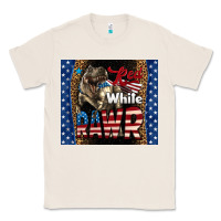 Natural Western Red White Rawr Dinosaur Classic Tee - LillyAllenDesigns