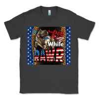 Smoke Western Red White Rawr Dinosaur Classic Tee - LillyAllenDesigns