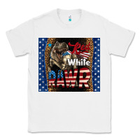 White Western Red White Rawr Dinosaur Classic Tee - LillyAllenDesigns