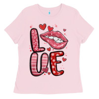Bubblegum Pink western love lips Ladies Tee - MaliasSmallBusiness