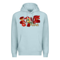 Blue Mist Love more Valentine's Day Premium Hoodie - FaDigitalArtStudio