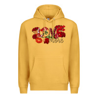 Mustard Love more Valentine's Day Premium Hoodie - FaDigitalArtStudio