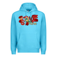 Ocean Blue Love more Valentine's Day Premium Hoodie - FaDigitalArtStudio