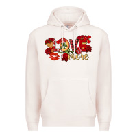 Pale Pink Love more Valentine's Day Premium Hoodie - FaDigitalArtStudio