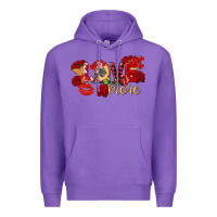 Purple Love more Valentine's Day Premium Hoodie - FaDigitalArtStudio
