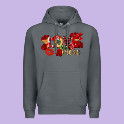 Love More Valentine's Day Premium Hoodie Designed By Fadigitalartstudio