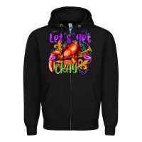 Black let's get cray with crawfish olivia Zipper Hoodie - OliviaCreatesArt