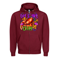 Burgundy let's get cray with crawfish olivia Zipper Hoodie - OliviaCreatesArt