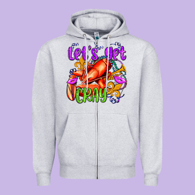 Let's Get Cray With Crawfish Olivia Zipper Hoodie Designed By Oliviacreatesart