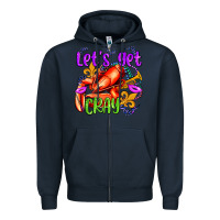 Navy let's get cray with crawfish olivia Zipper Hoodie - OliviaCreatesArt