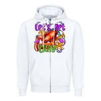 White let's get cray with crawfish olivia Zipper Hoodie - OliviaCreatesArt