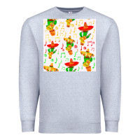 Heather Grey mexico seamless pattern Premium Sweatshirt - FaDigitalArtStudio