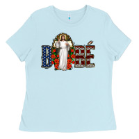 Baby Blue bebe jesus christ Ladies Tee - Jasminsmagicworld